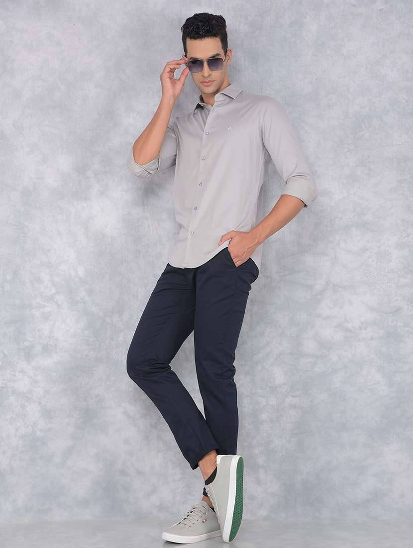 men collared solid casual shirt - 21511998 -  Standard Image - 4