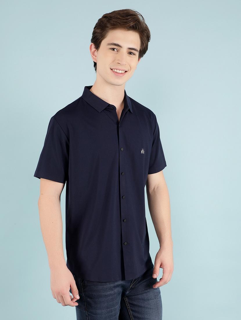 men collared solid casual shirt - 21512002 -  Standard Image - 1