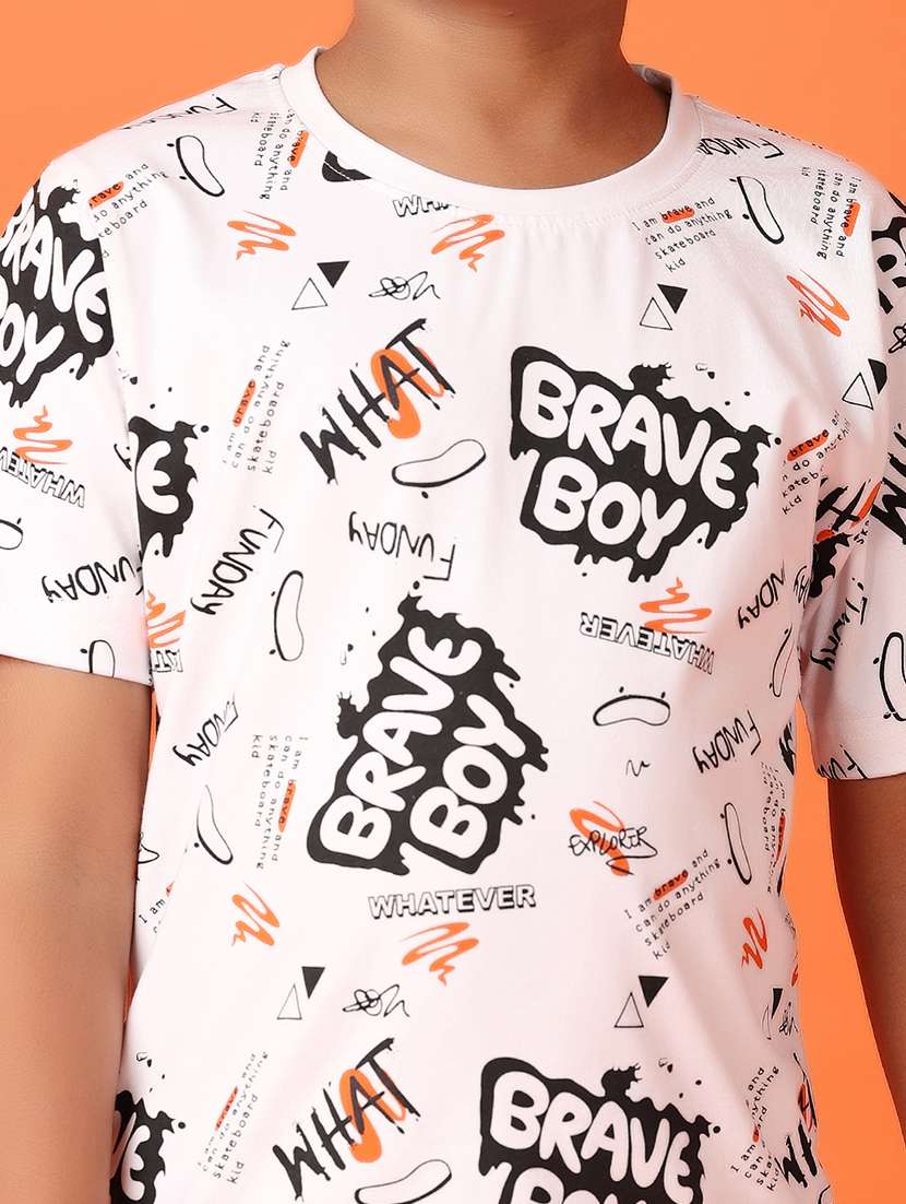 boys round neck printed shorts set - 21512480 -  Standard Image - 4