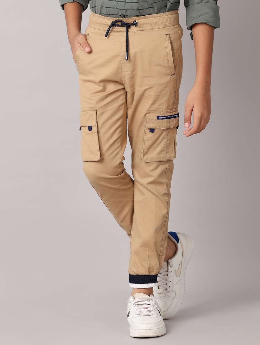 boys mid rise solid cargo