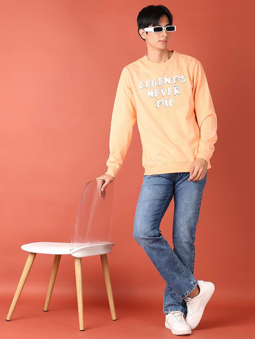 men long sleeve front printed sweatshirt - 21512538 -  Standard Image - 4