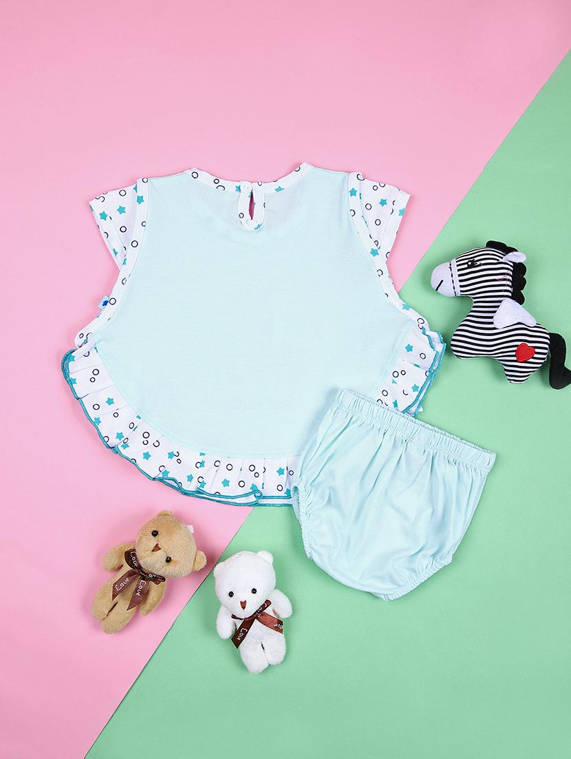girls printed frock with bloomer set - 21512544 - Standard Image - 1
