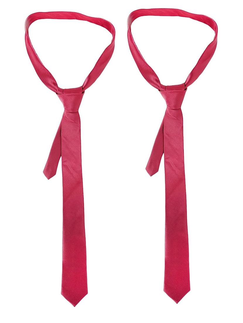 set of 2 red polyester tie - 21512829 - Standard Image - 1