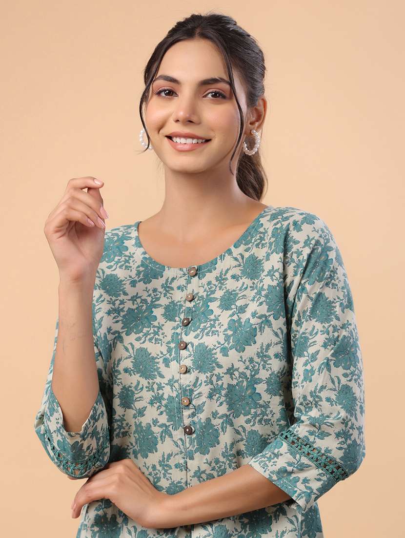 women off white cotton a-line tunic - 21512836 - Standard Image - 4