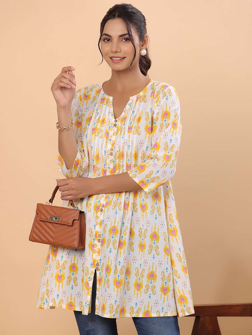 women white cotton a-line tunic - 21512837 -  Standard Image - 1