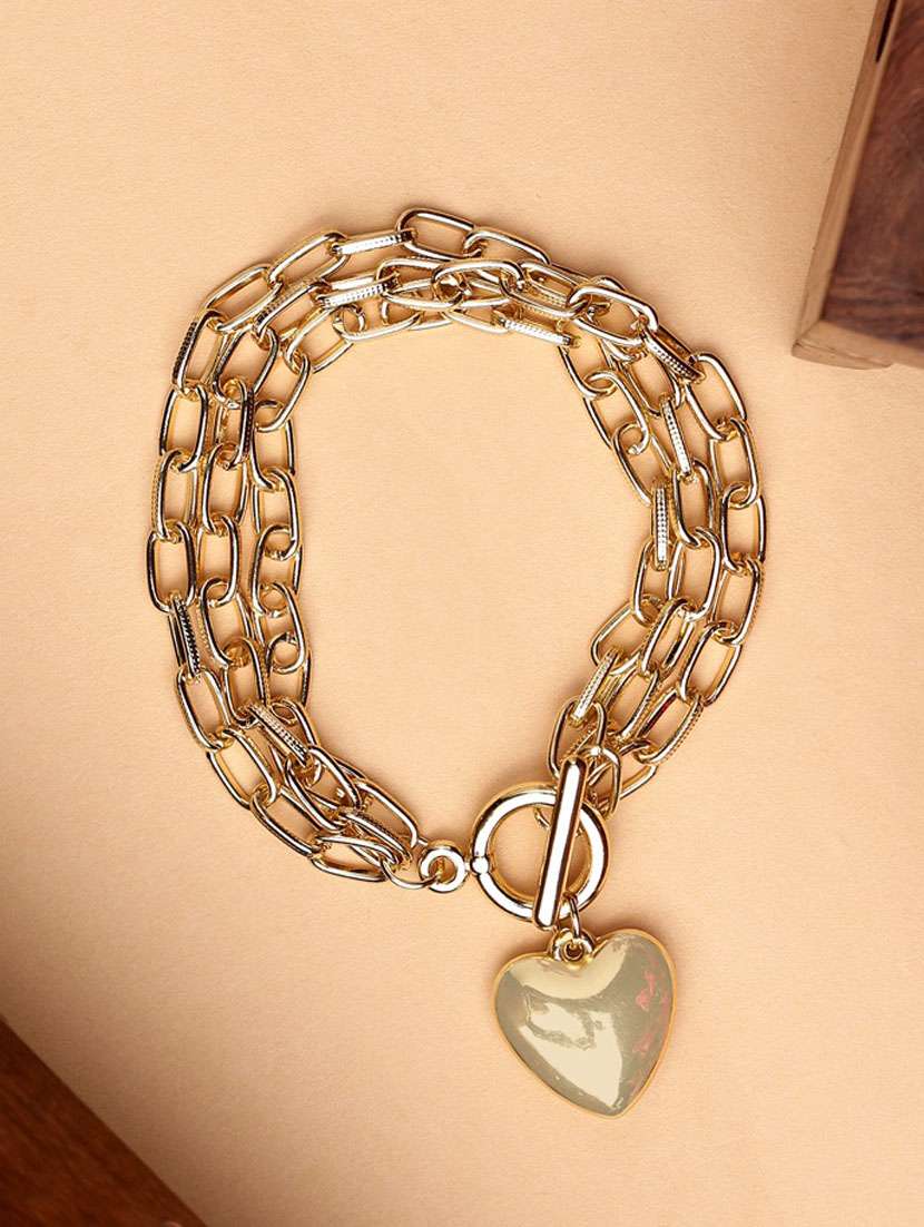 gold metal links bracelet