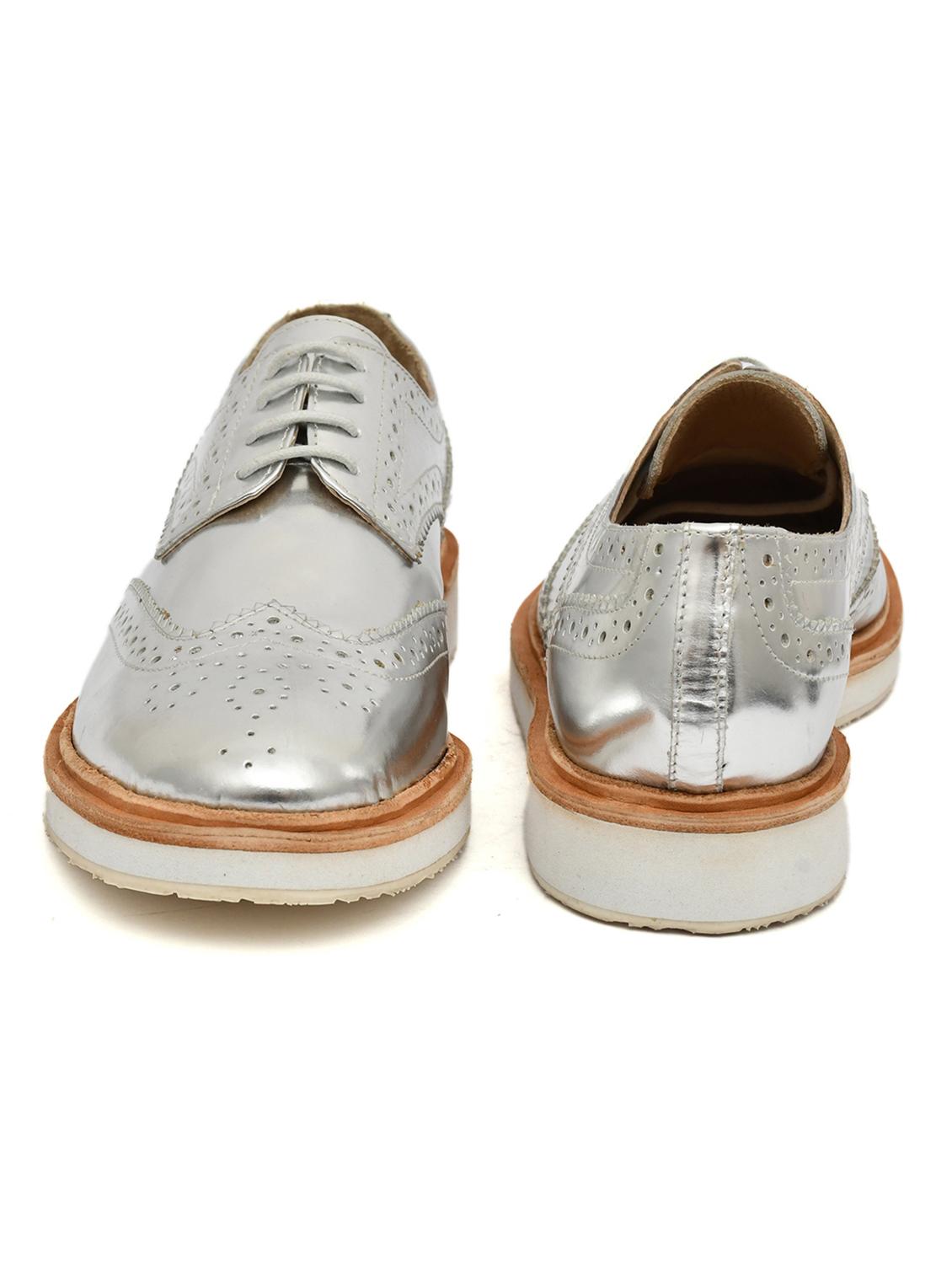 women silver oxfords casual shoes - 21513281 - Standard Image - 4