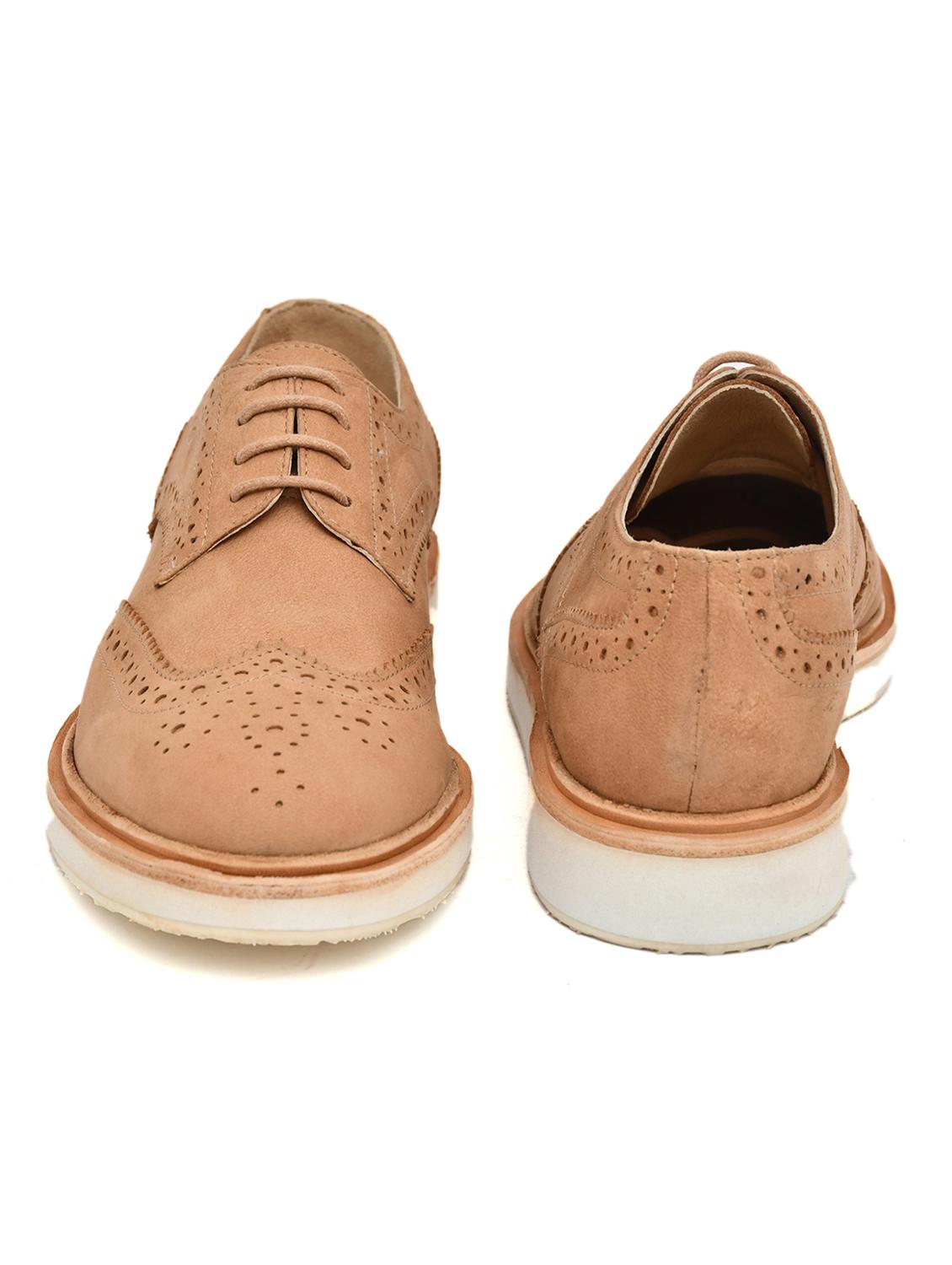 women tan oxfords casual shoes - 21513282 - Standard Image - 4