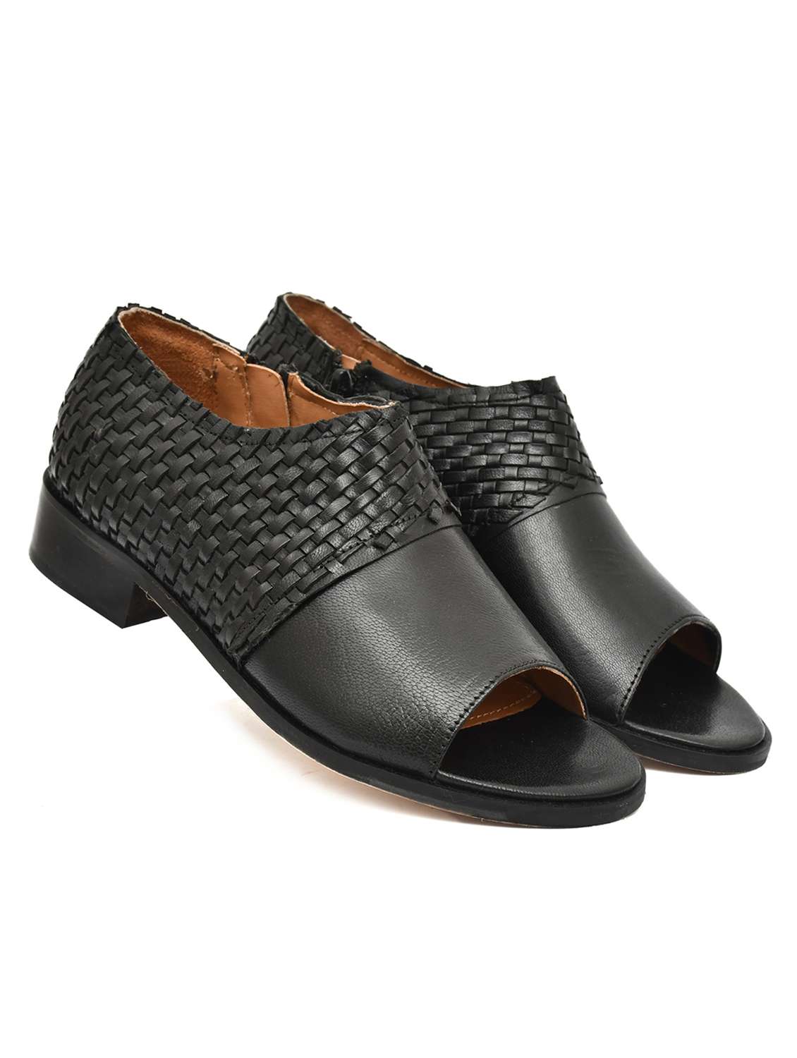 women black slip on sandal - 21513319 - Standard Image - 1