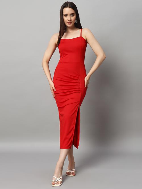 women sleeveless solid bodycon dress - 21513389 -  Standard Image - 0