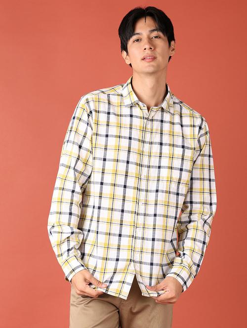men checks long sleeves casual shirt - 21513409 -  Standard Image - 0