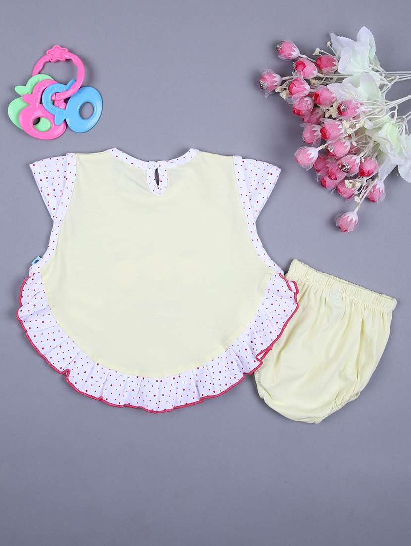 girls printed frock with bloomer set - 21513420 -  Standard Image - 1