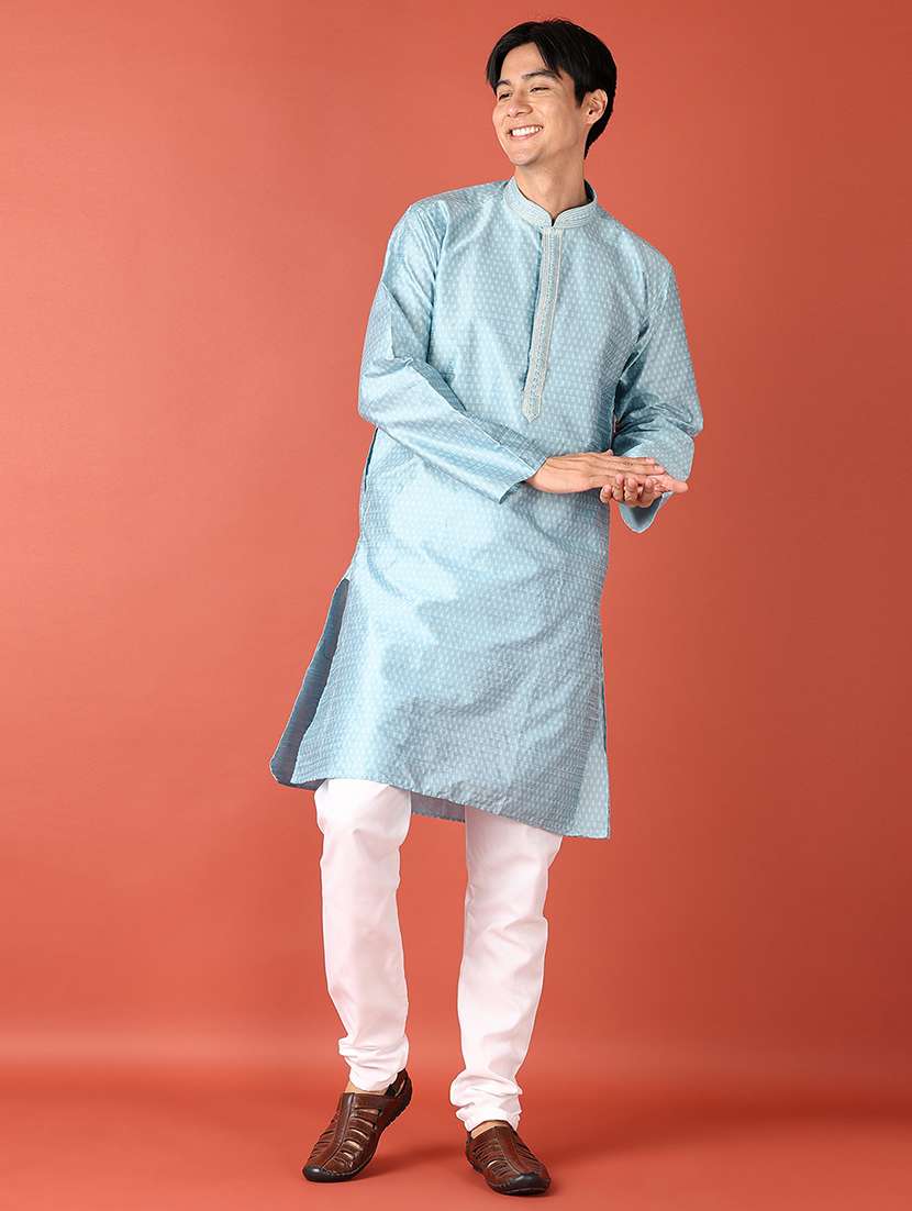 men self design kurta churidar ethnic wear set - 21513454 -  Standard Image - 1