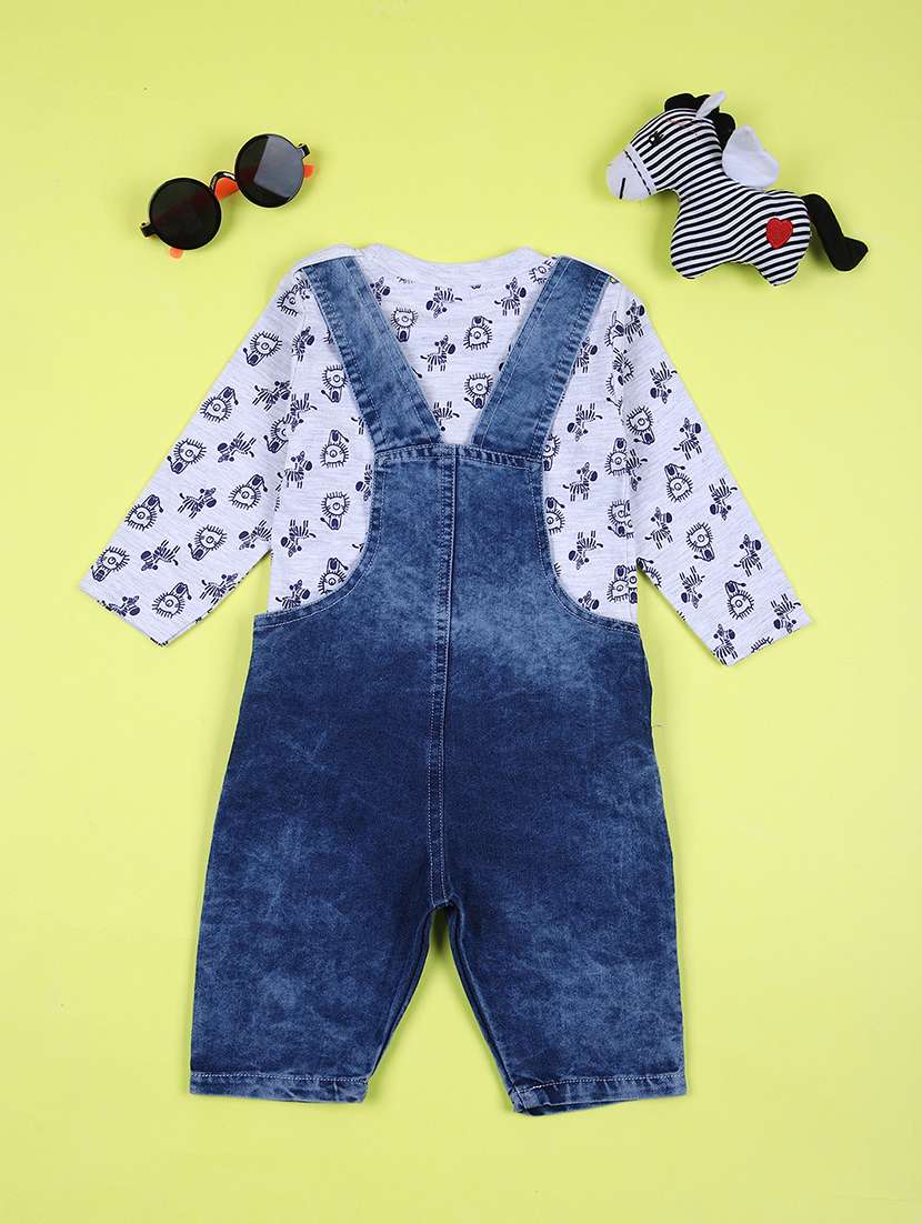 boys blue solid with work dungrees - 21513471 -  Standard Image - 1