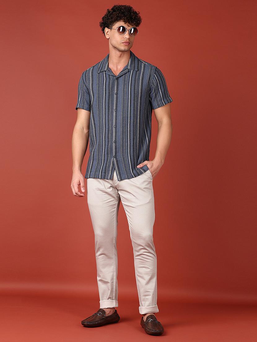 men mid rise printed chinos trouser - 21513538 - Standard Image - 4