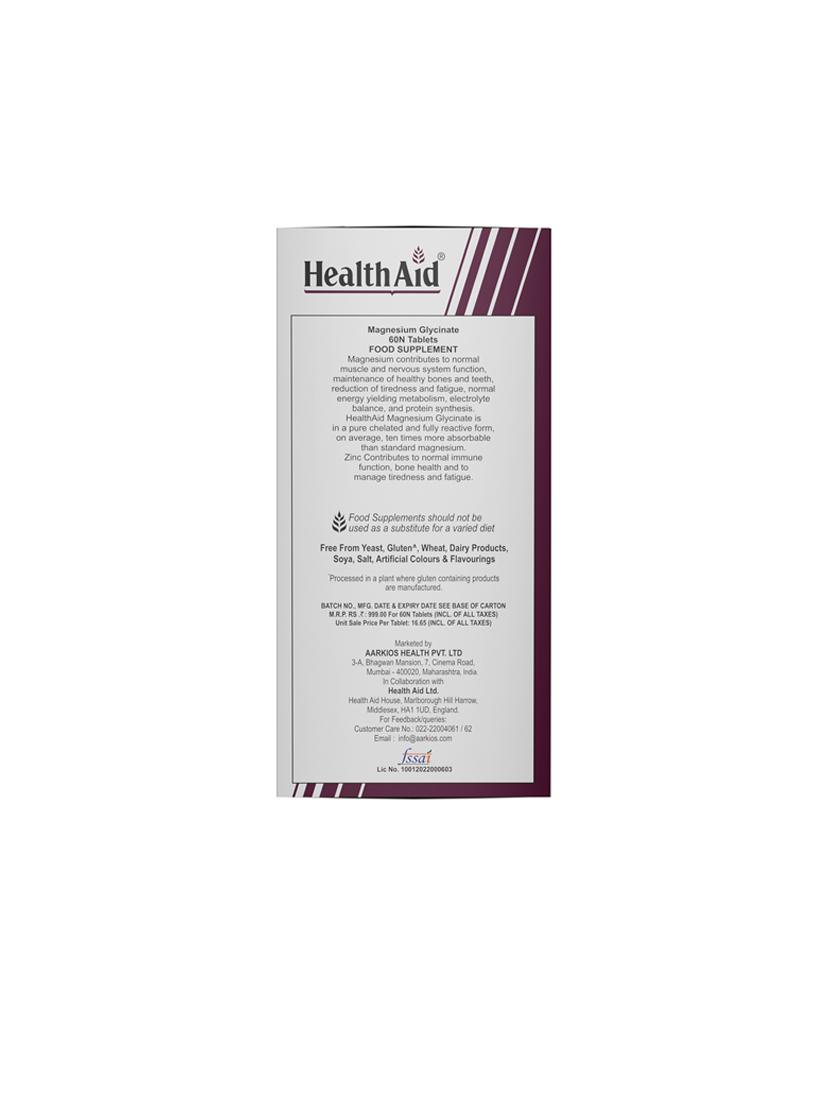 healthaid magnesium glycinate unflavoured 60 tablet(s) - 21513754 - Standard Image - 1