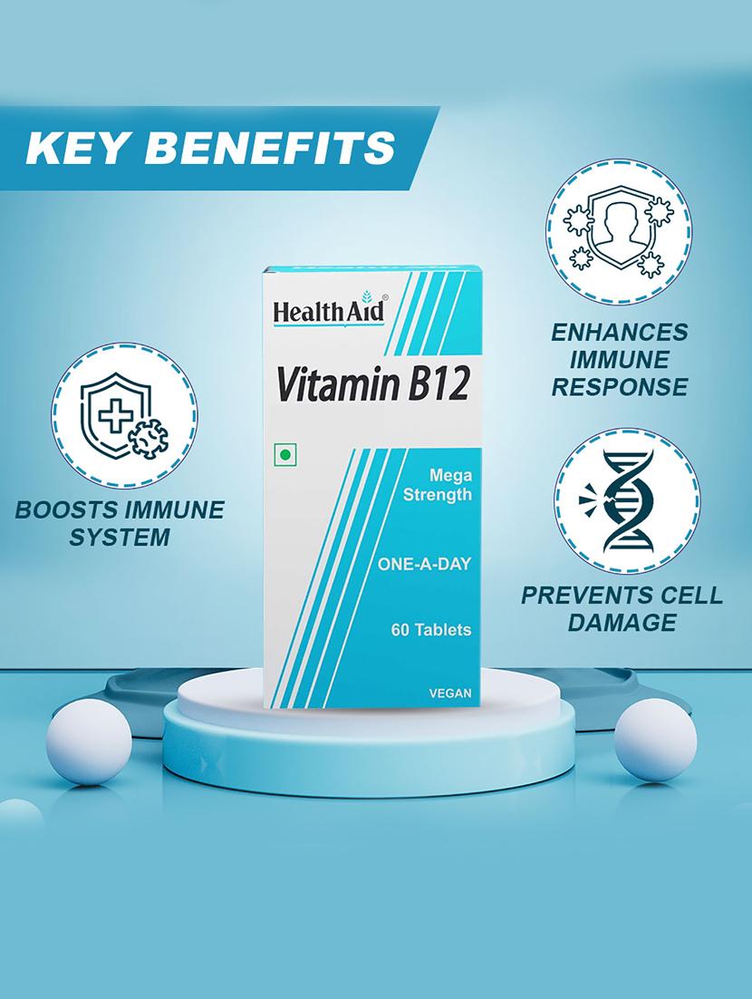 healthaid vitamin b12 1000 mega strength -60 tablets - 21513758 - Standard Image - 4