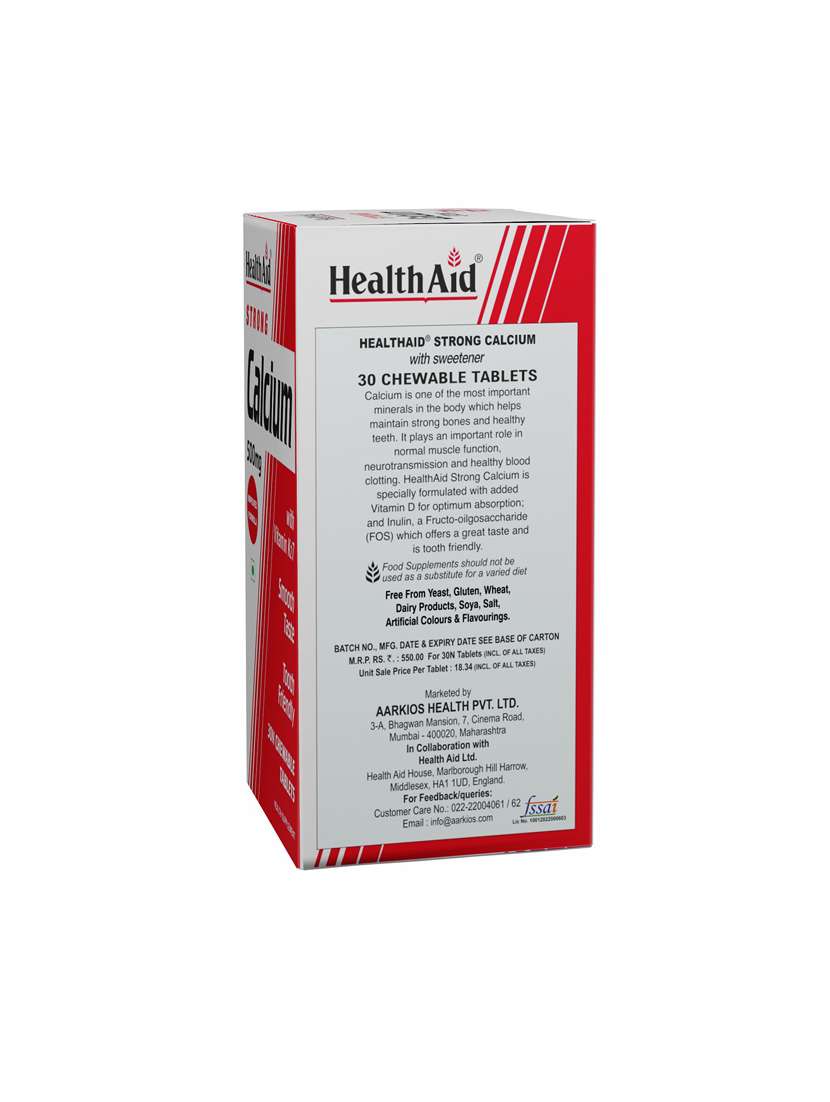 healthaid strong calcium 500mg -30 chewable tablets - 21513794 -  Standard Image - 4