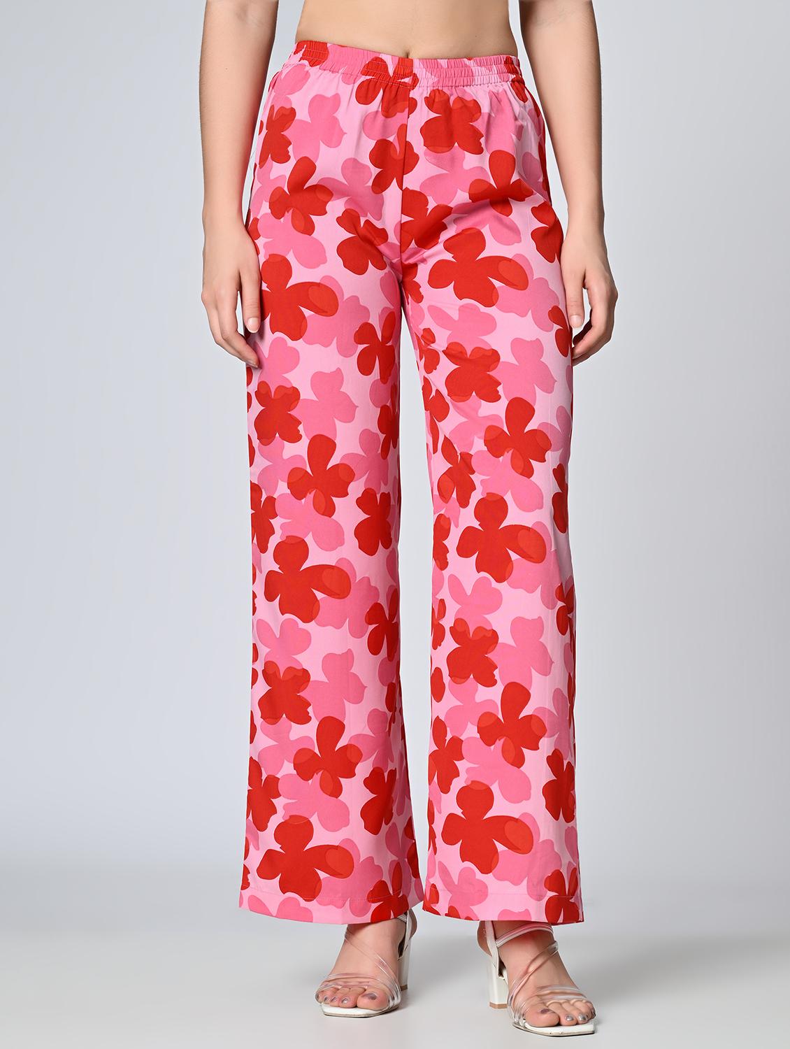 women pink crepe palazzo - 21513904 -  Zoom Image - 0