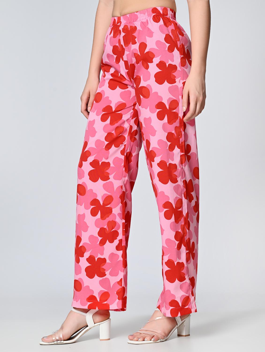 women pink crepe palazzo - 21513904 -  Standard Image - 1