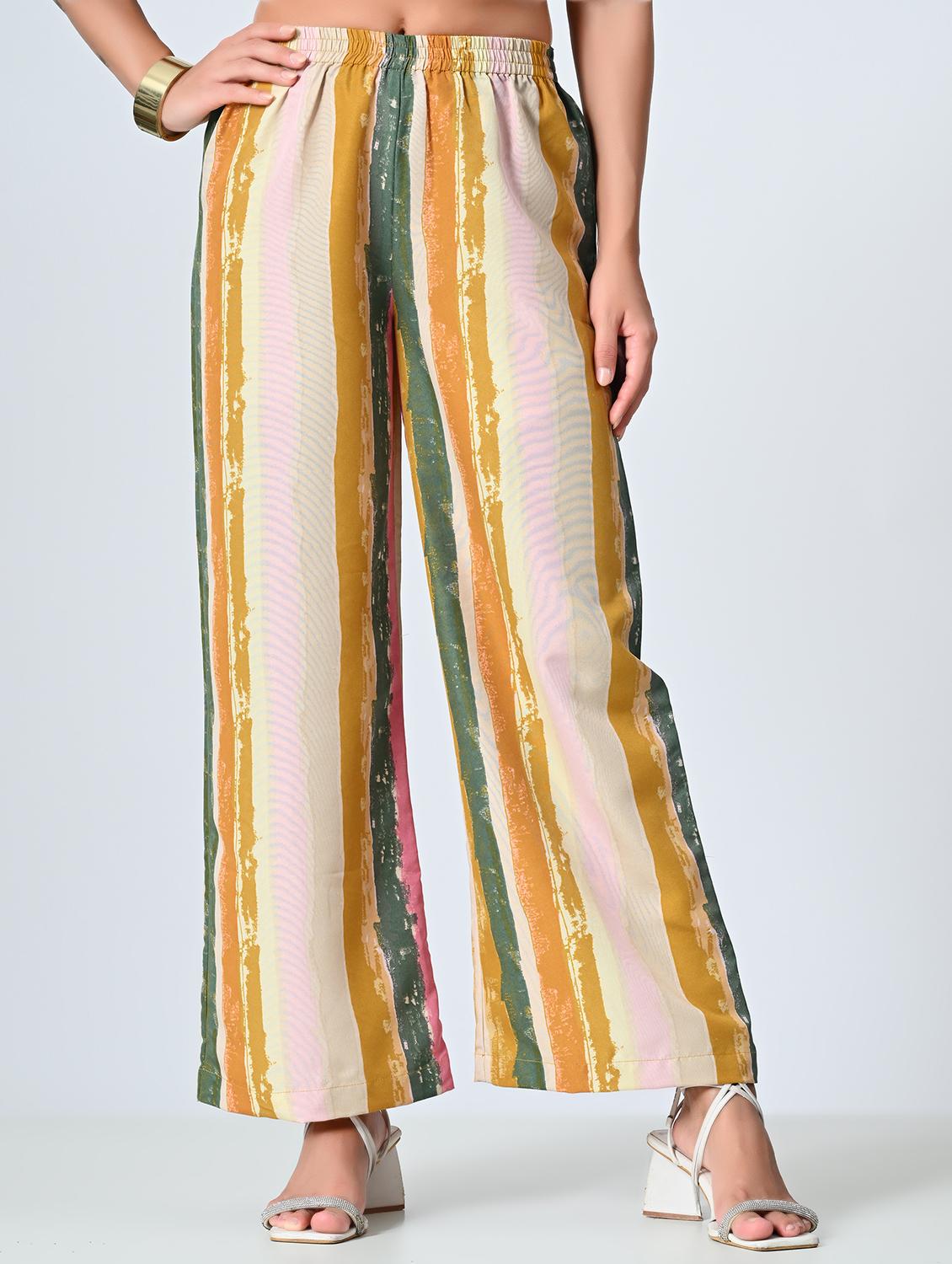 women multi colored crepe palazzo - 21513908 -  Zoom Image - 0