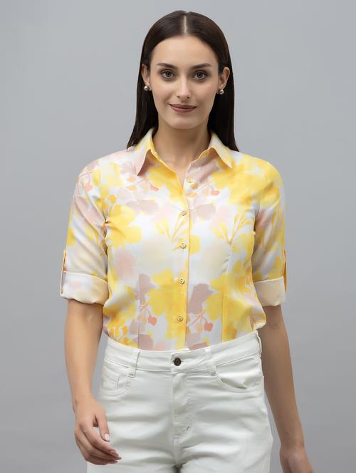 women white linen regular shirt - 21513923 - Standard Image - 0