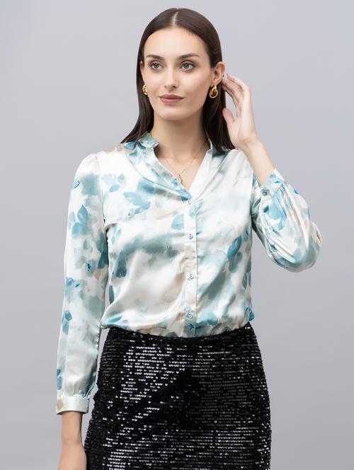 women white satin regular shirt - 21513925 - Standard Image - 0