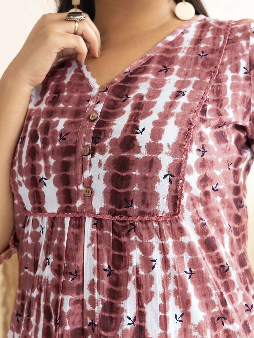 women peach cotton straight kurta - 21514077 - Standard Image - 4