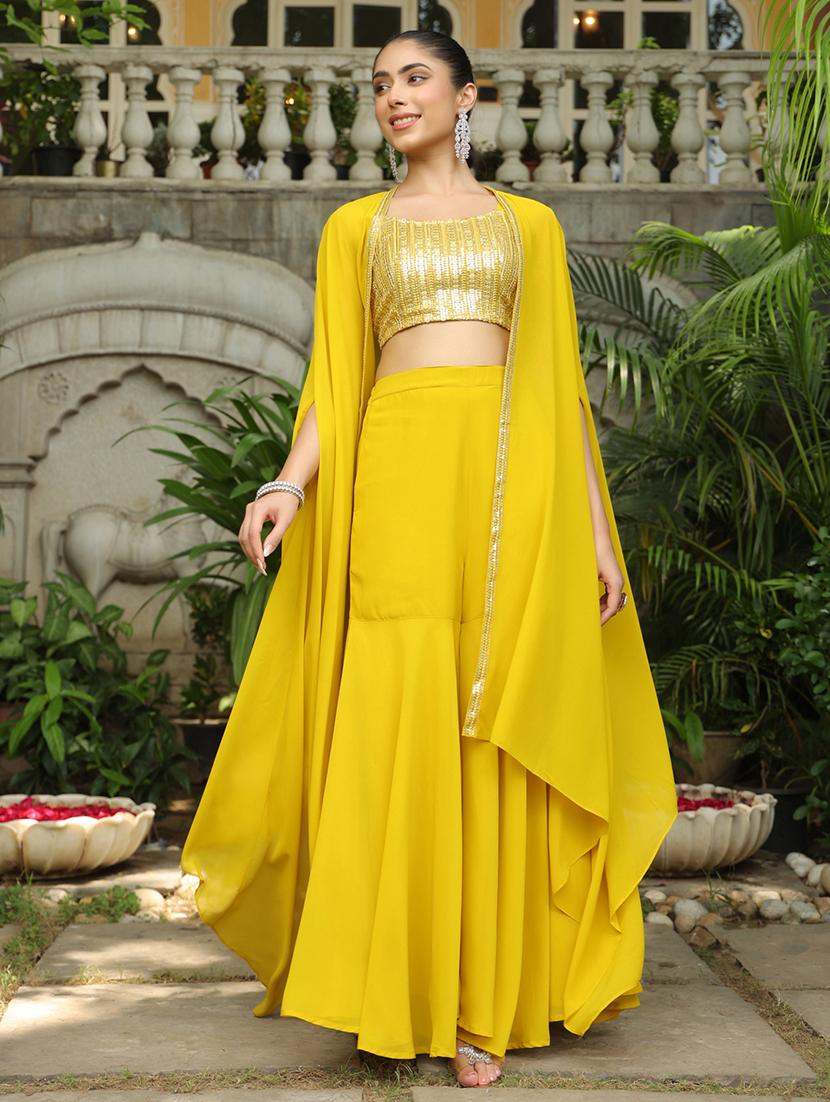 women yellow fusion set - 21514087 -  Standard Image - 1