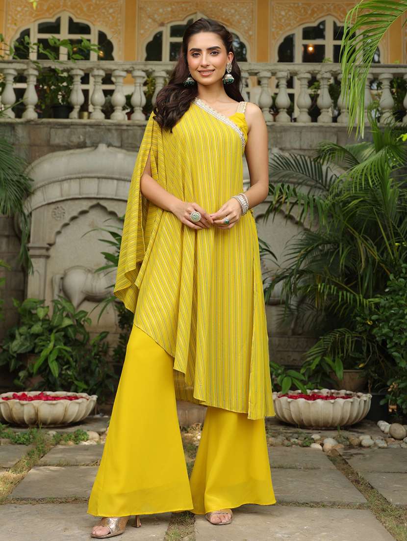 women yellow fusion set