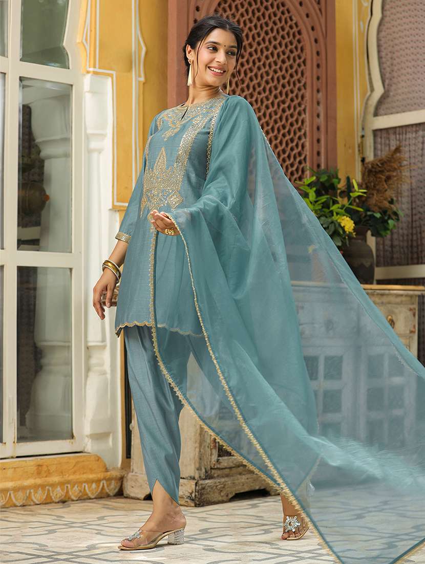 women sea green suit set - 21514098 -  Standard Image - 4