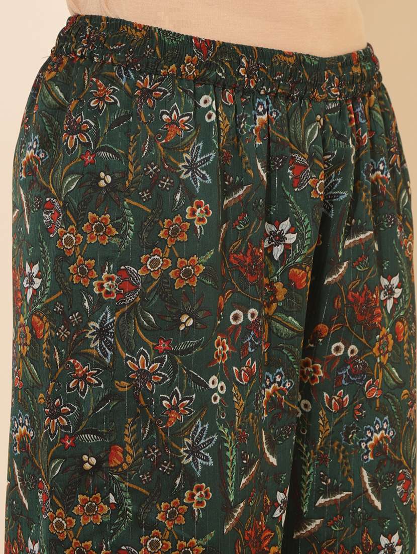 women green floral printed kurta pant set - 21514146 - Standard Image - 4