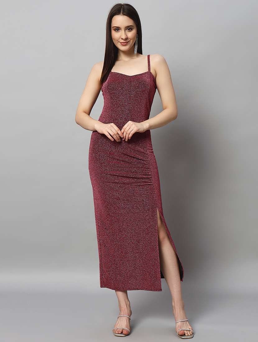 women sleeveless solid bodycon dress