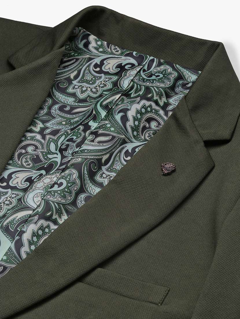 men solids single breasted casual blazer - 21514404 - Standard Image - 6