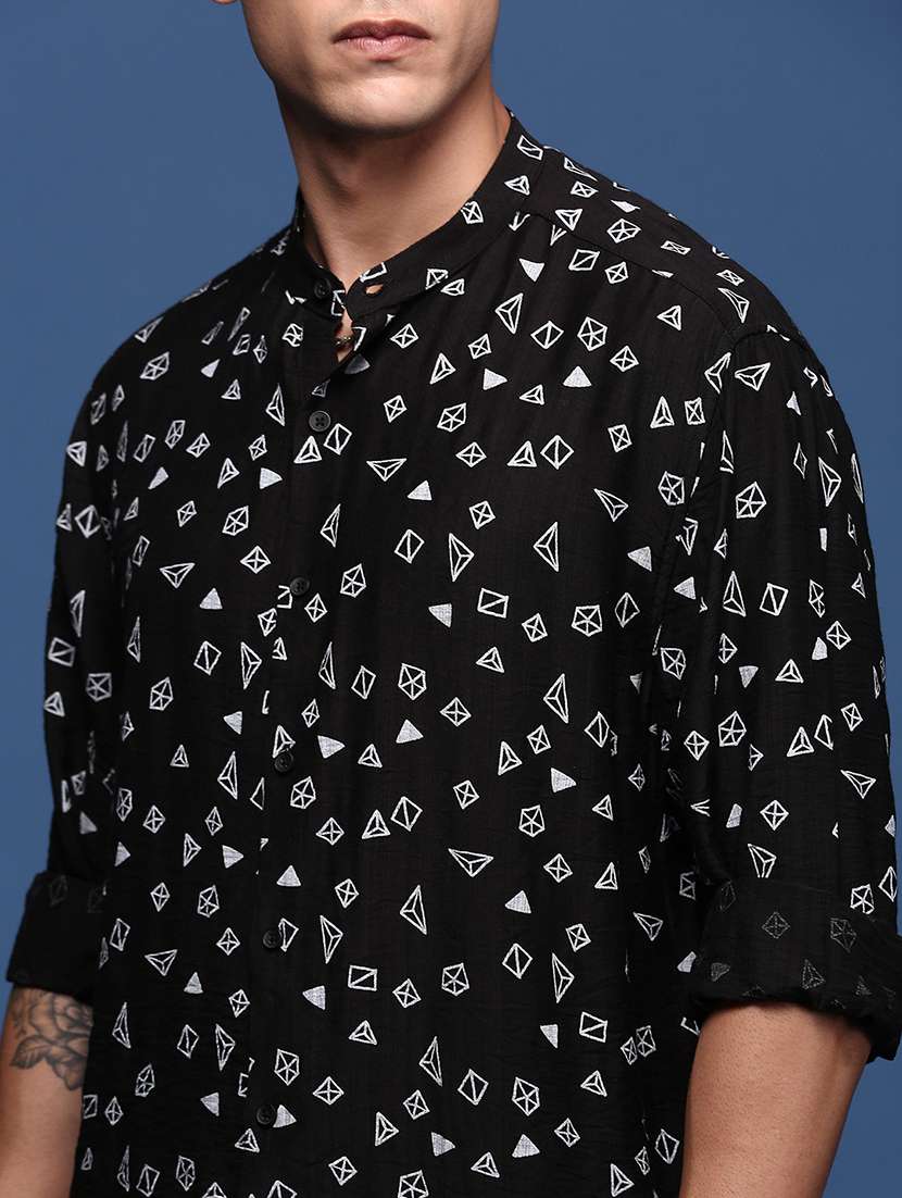 men long sleeve printed casual shirt - 21514418 -  Standard Image - 6