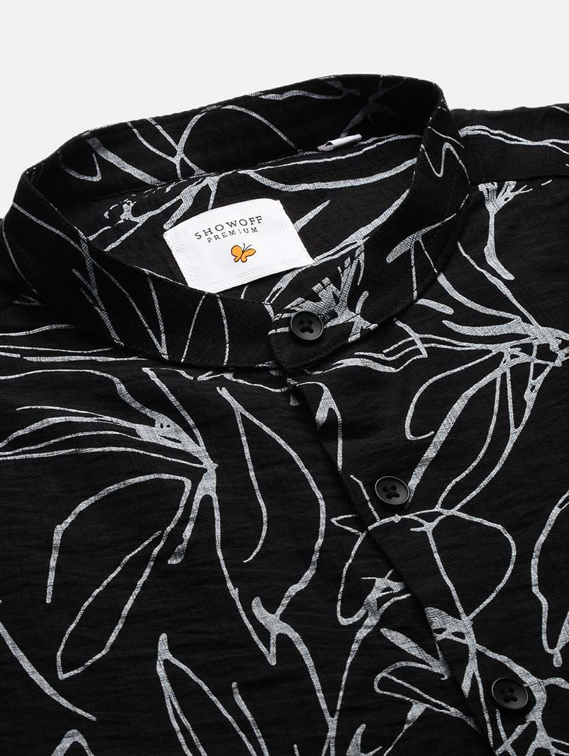 men black printed casual shirt - 21514419 -  Standard Image - 6