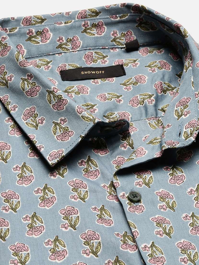 men florals short sleeves casual shirts - 21514423 -  Standard Image - 6