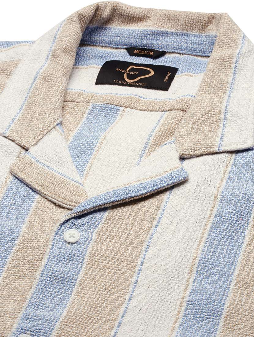 men collared stripes casual shirt - 21514428 -  Standard Image - 6