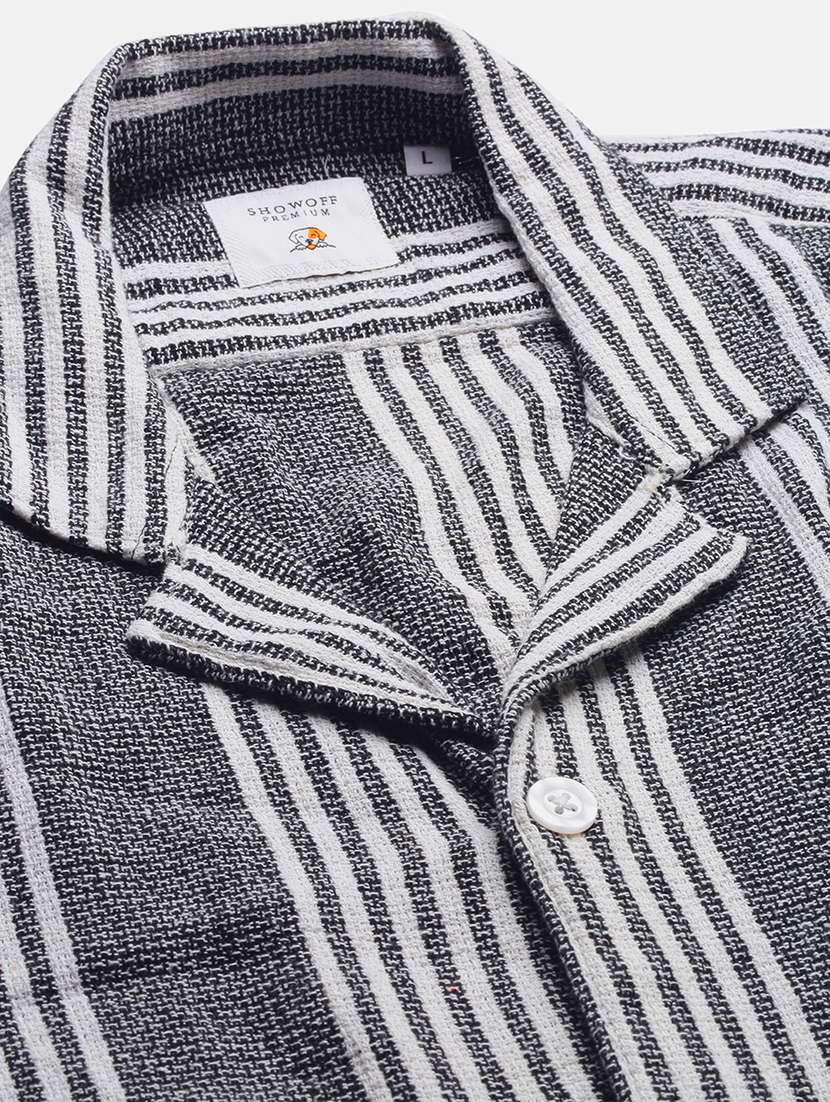 men grey cotton blend casual shirt - 21514438 -  Standard Image - 6