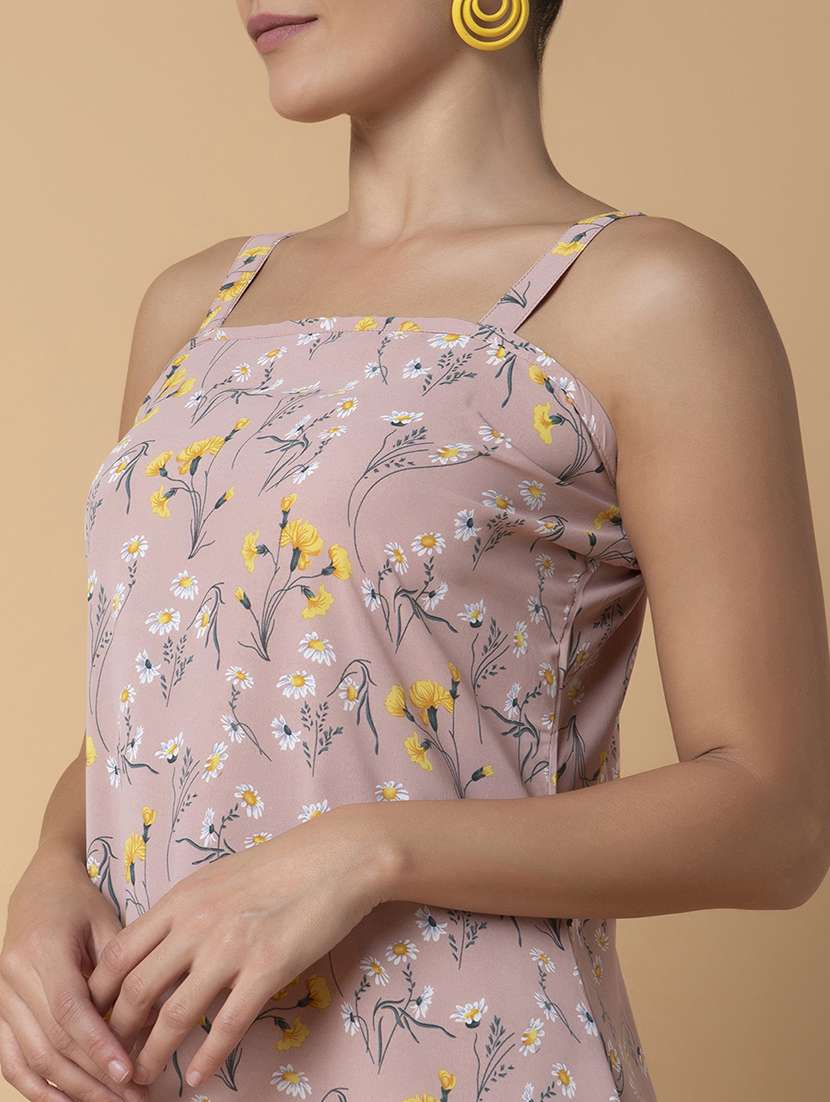 women floral printed a-line dress with shrug - 21514552 -  Standard Image - 6