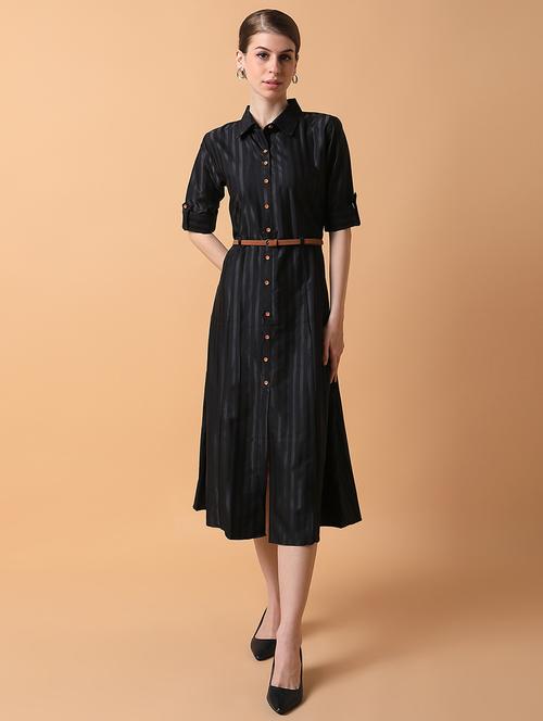 women striped collared shirt dress - 21514565 -  Standard Image - 0