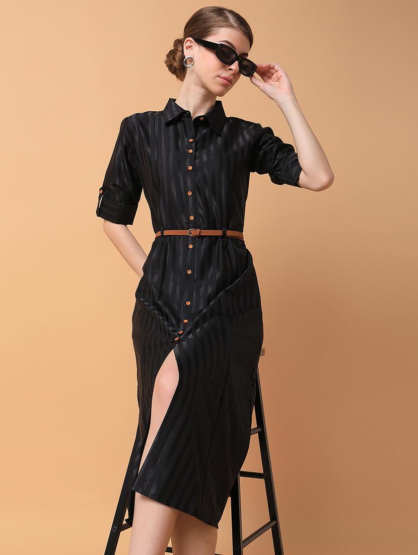 women striped collared shirt dress - 21514565 -  Standard Image - 1
