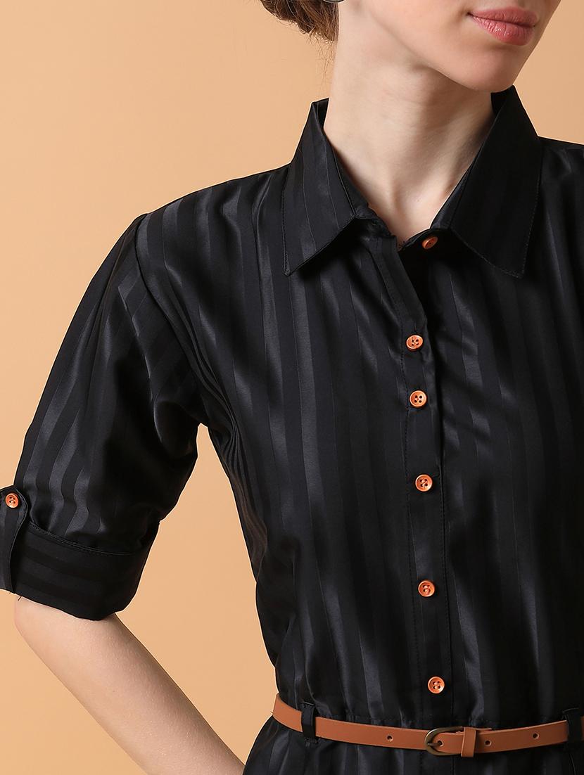 women striped collared shirt dress - 21514565 - Standard Image - 6