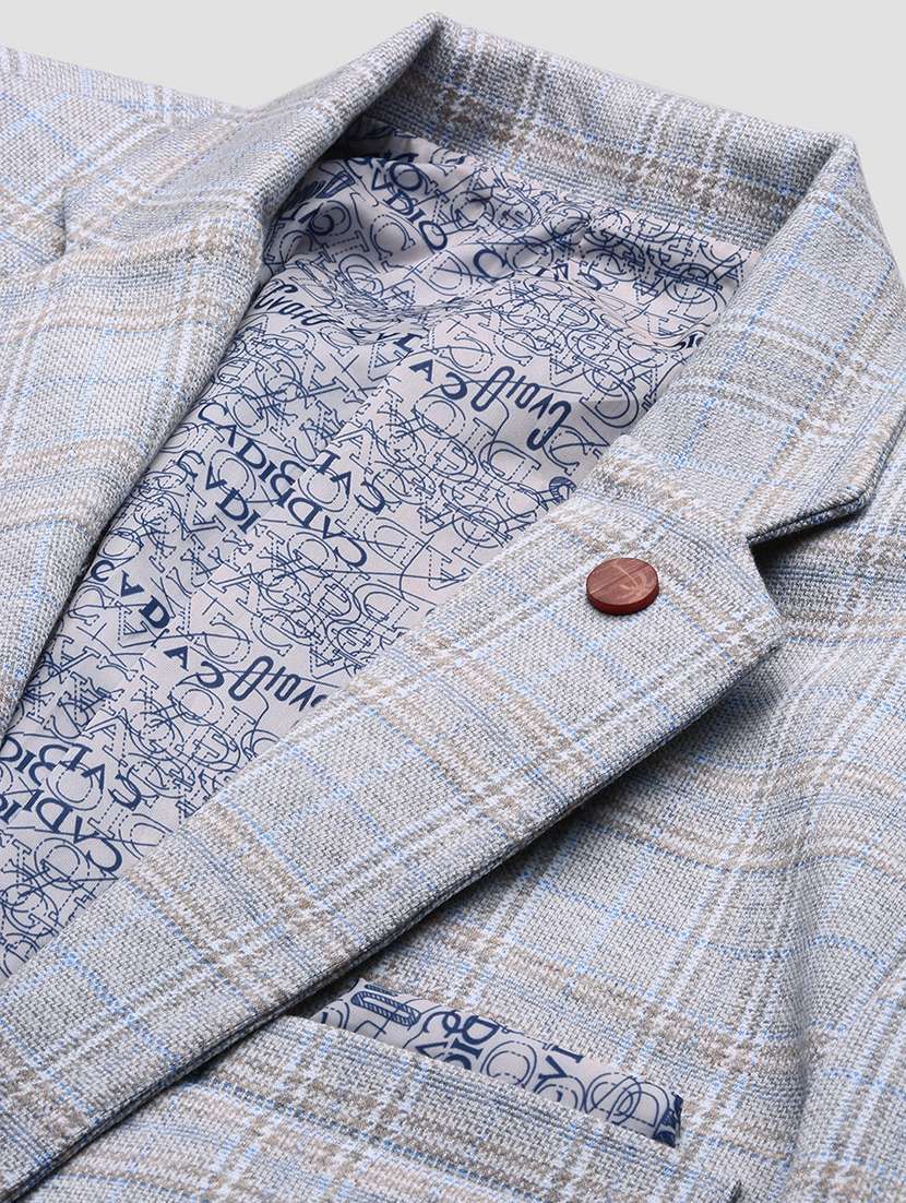 men long sleeve checks casual blazer - 21514579 -  Standard Image - 6