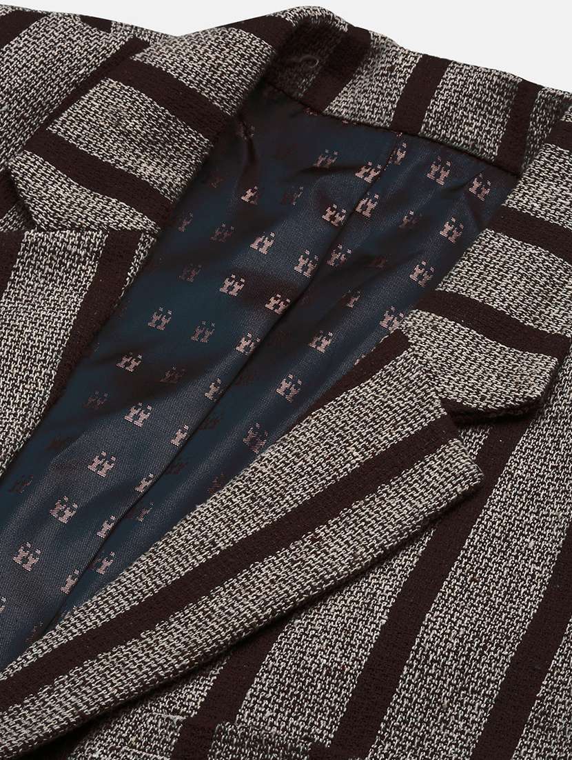 men long sleeve stripes casual blazer - 21514590 -  Standard Image - 6