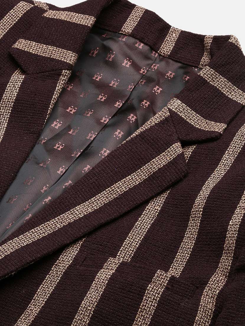 men long sleeve stripes casual blazer - 21514596 -  Standard Image - 6