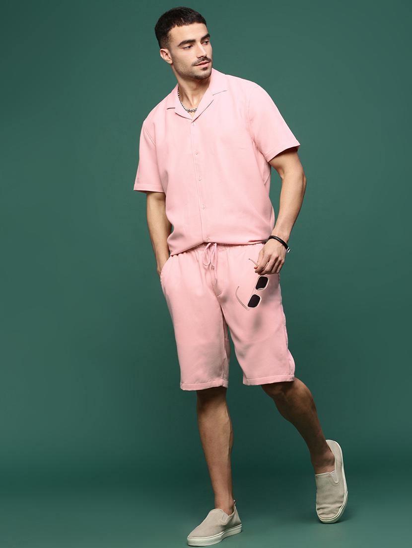 men pink solids co-ord sets - 21514638 - Standard Image - 4