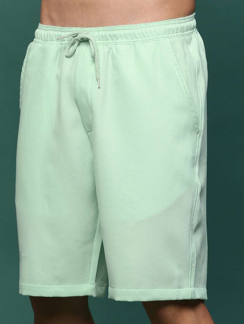 men green cotton blend shirt & shorts co-ord set - 21514639 -  Standard Image - 6