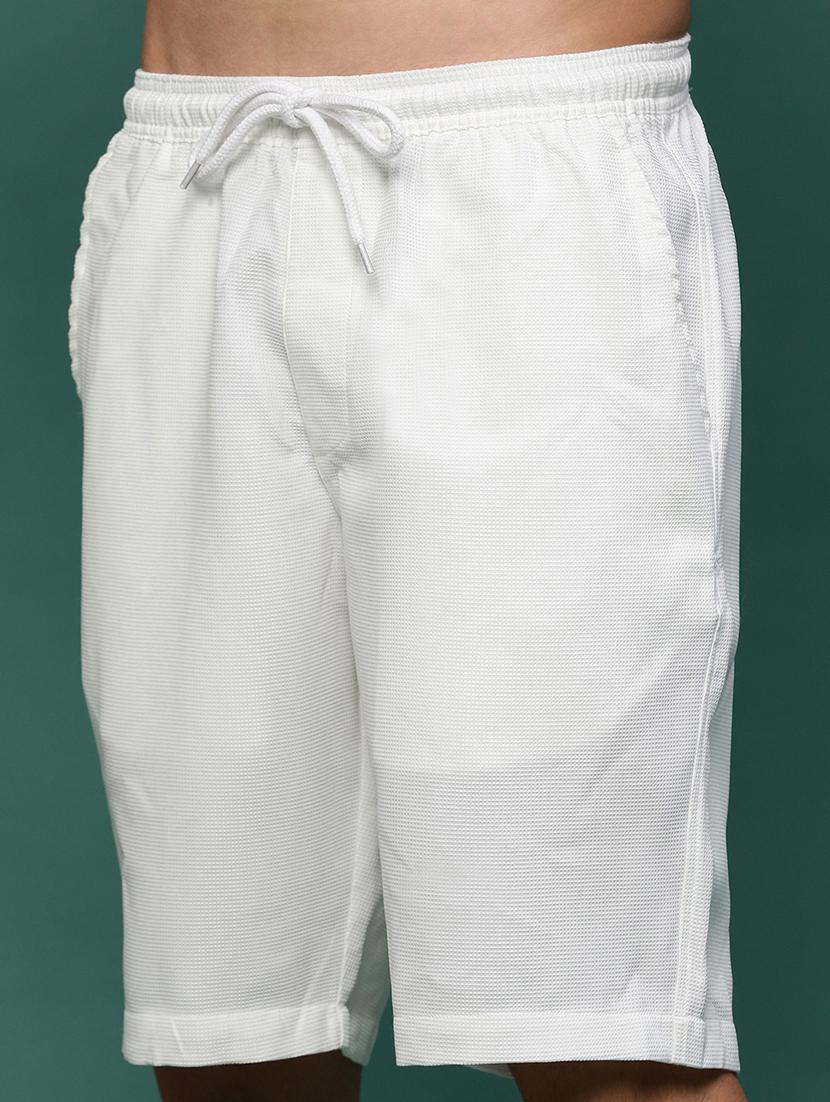 men white cotton blend shirt & shorts co-ord set - 21514640 - Standard Image - 6