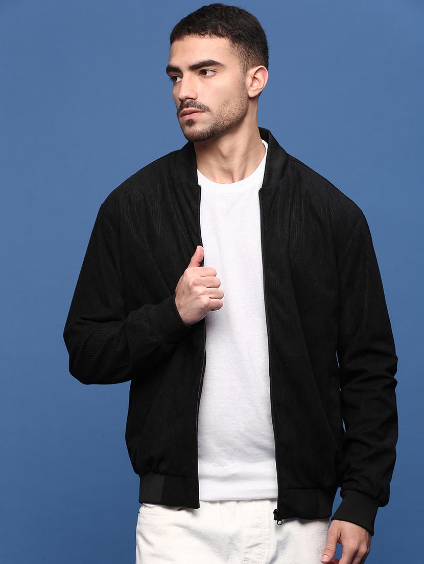 men black long sleeve casual jacket - 21514671 - Zoom Image - 0